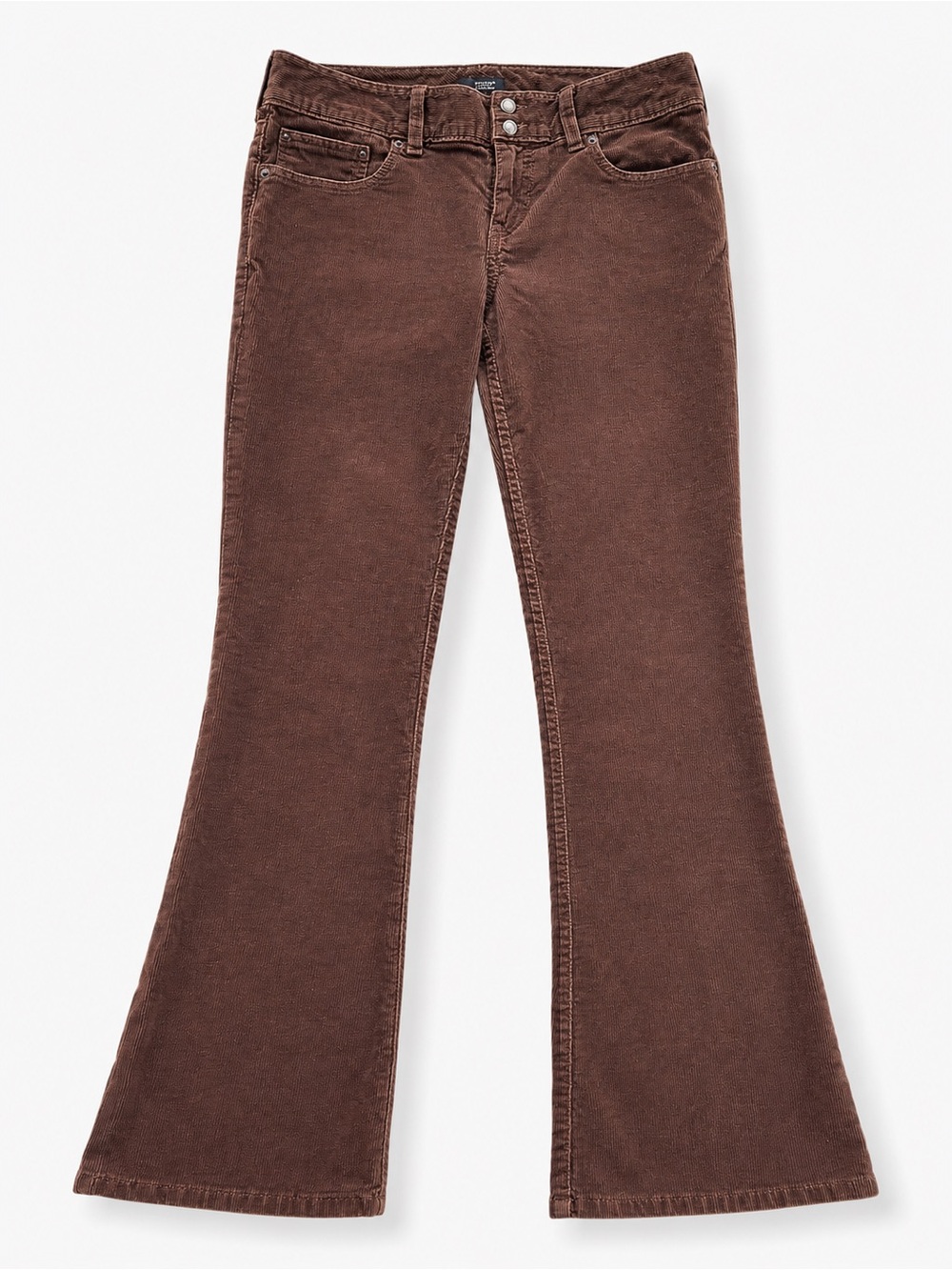Abercrombie & Fitch Corduroy Flare Pants Womens 2 Low Rise Vintage Y2K Bootcut